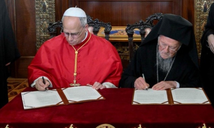 Историческа декларация за единство подписаха Папа Лъв XIV и патриарх Вартоломей
