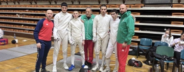 Първият отбор на България на шпага се класира на четвърто място на турнира за Европейската купа за кадети в Нови Сад