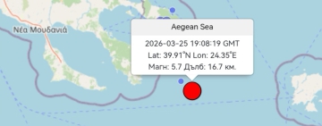 Силно земетресение разтърси Гърция, усетено е и в България