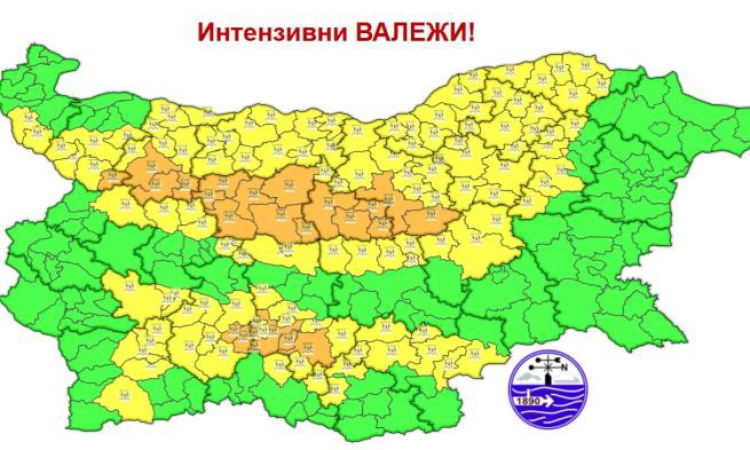 Лошо време в петък 