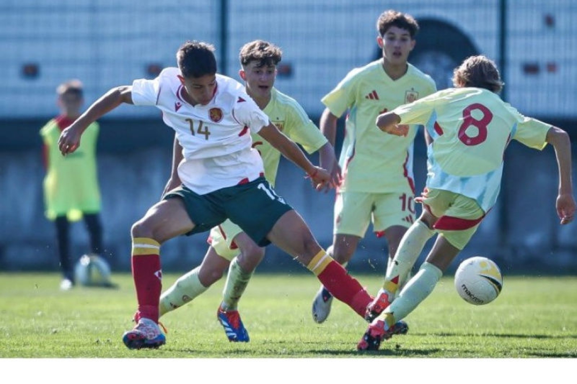 Жестоко унижение за България U15: ''Лъвчетата'' паднаха с 9 гола от Испания