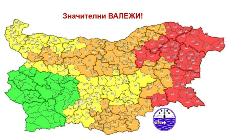 Червен код за цяла Източна България